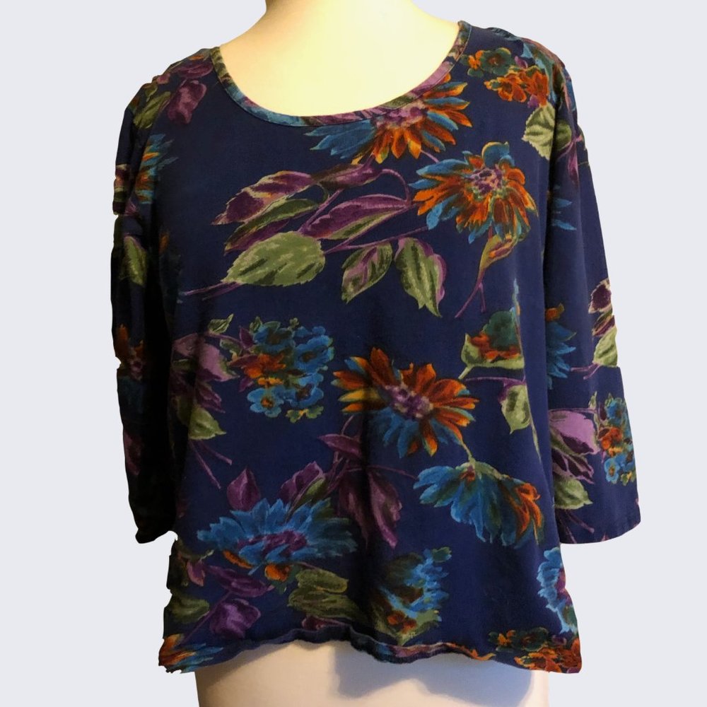 Norm Thompson Escape From The Ordinary Floral Top M